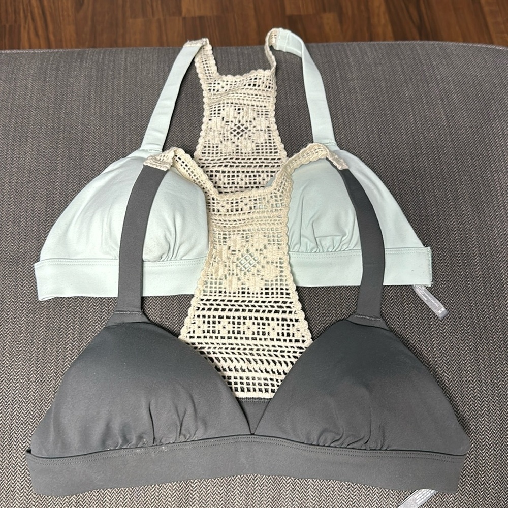 2 Padded bralettes